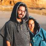 West Path Surf Changing Poncho on male and female