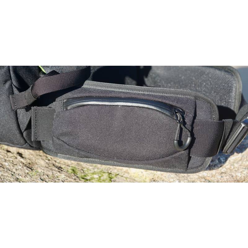 Surfpack 60L Surfboard Carrying Backpack hip straps close up