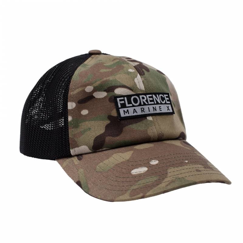 Florence Marine X Unstructured Trucker Hat - Multi Cam front