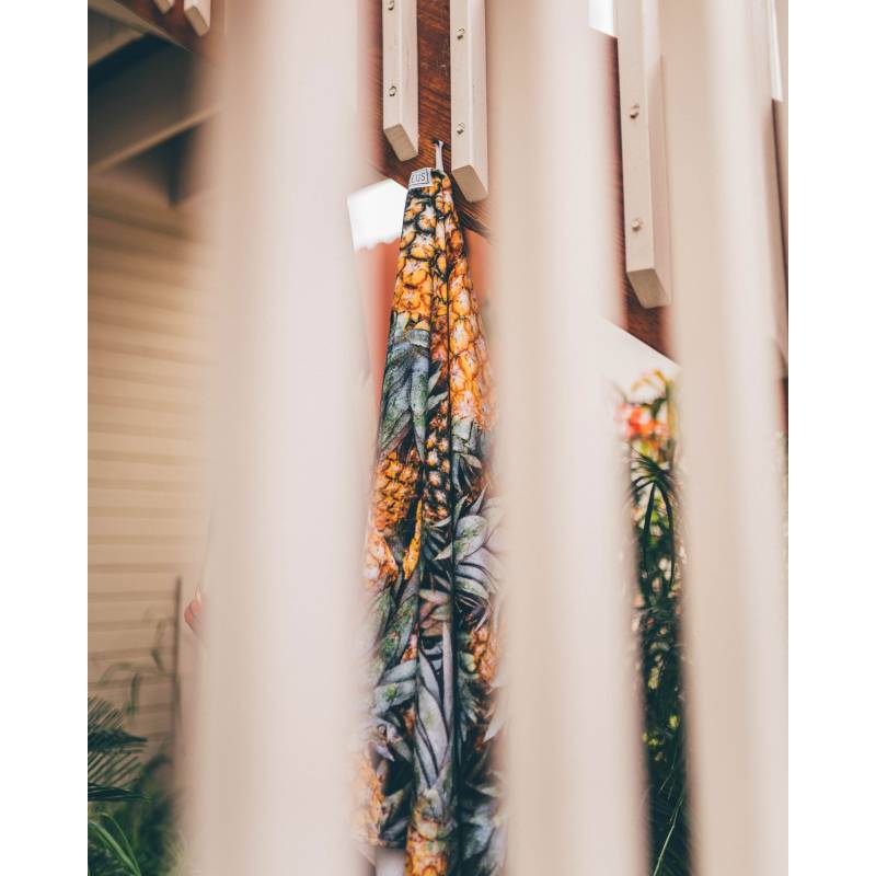 LEUS Pineapple Paradise Beach Towel hanging