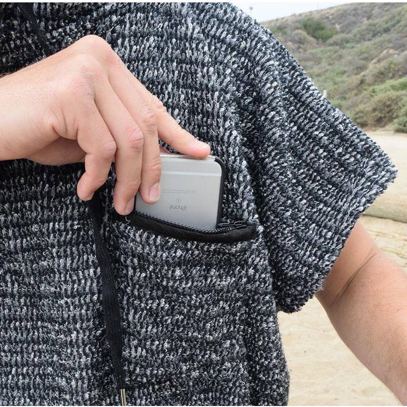West Path Surf Changing Poncho - Charcoal Black