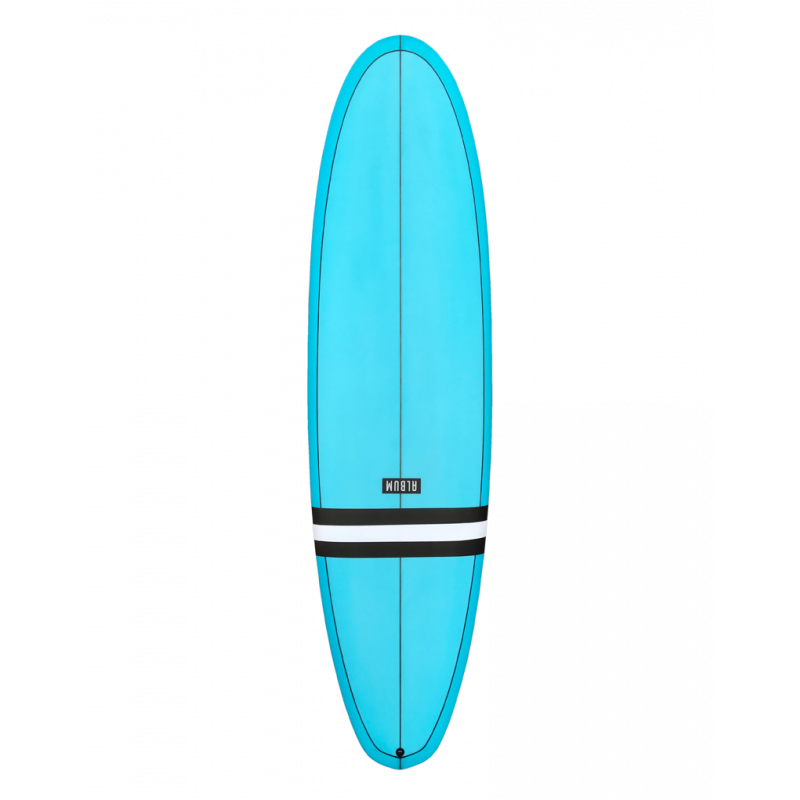 pink & white longboard fin by Eveley Pro Glass 9" "International" surfboard 