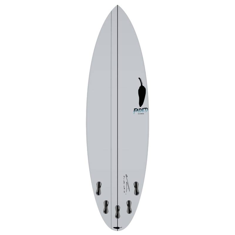 Chilli Faded Surfboard bottom