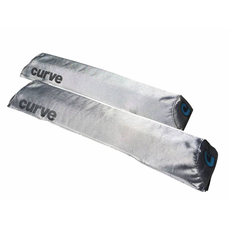 Curve Surfboard Roof Rack Pads Aero - Silver - Double 28"