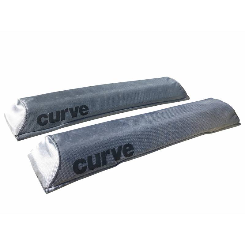 Curve Surfboard Roof Rack Pads Aero - Silver - Double 28"