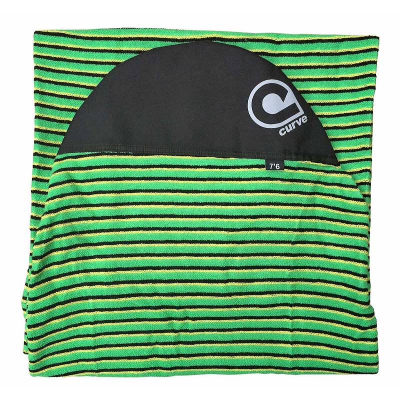 Curve Surf Board Sock - Green Horizon round folded