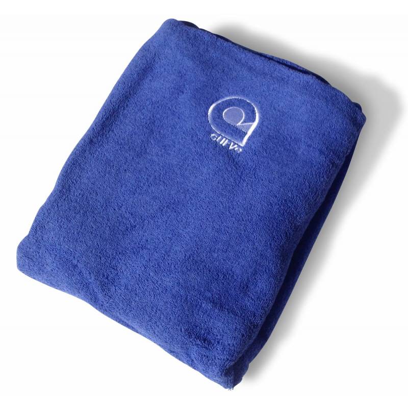 Curve Surf Poncho Towel - Microfiber Blue folded