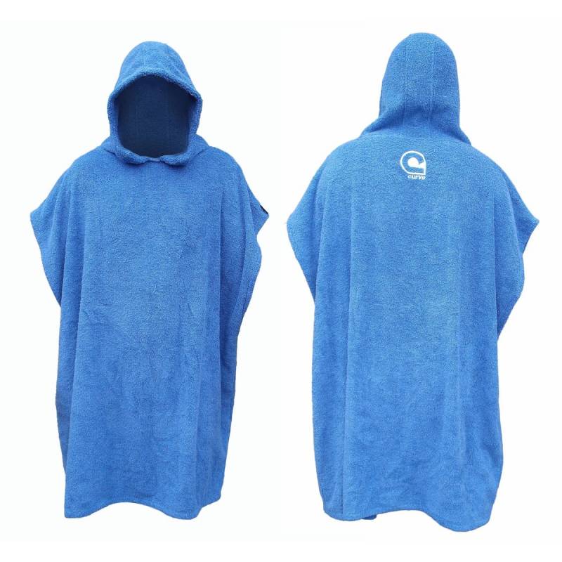 Curve Surf Poncho Towel - Cotton Blue