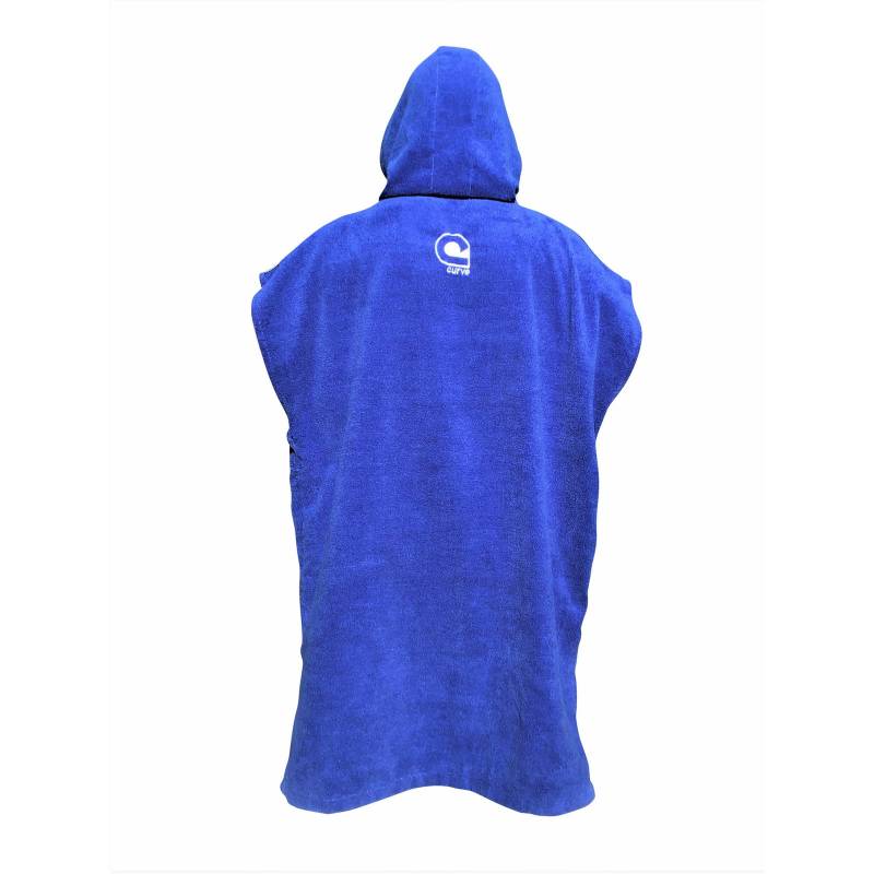 Curve Surf Poncho Towel - Cotton Blue back