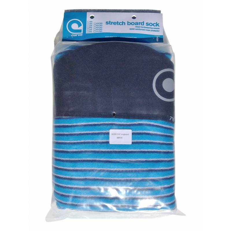 Curve Longboard Surfboard Sock - Blue Horizon in packaging
