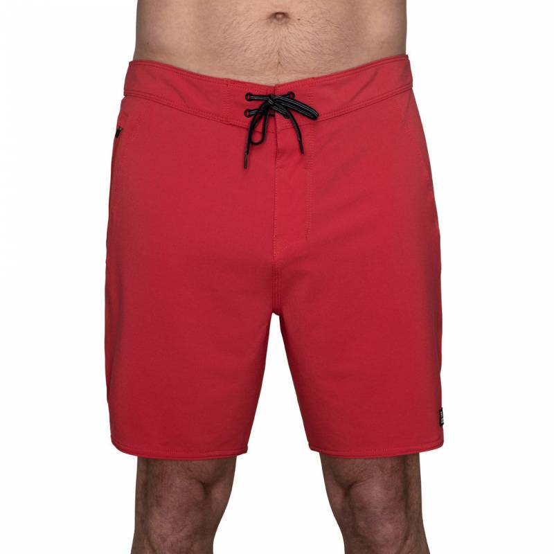 Florence Marine X Solid Boardshort - Red on model front