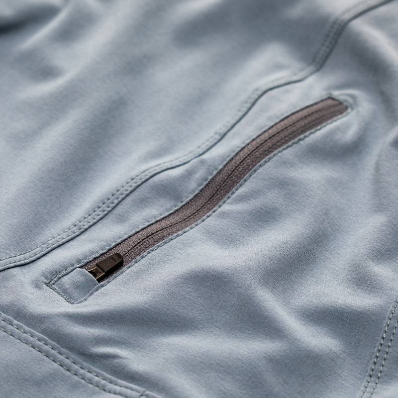 Florence Marine X Solid Boardshort - Steel Blue side zip pocket