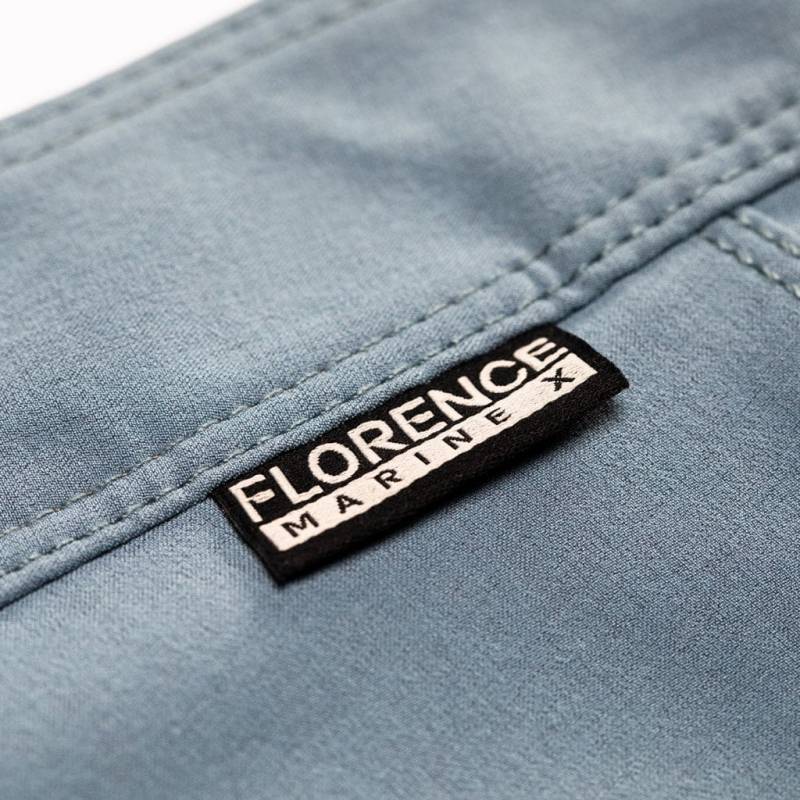 Florence Marine X Solid Boardshort - Steel Blue tag