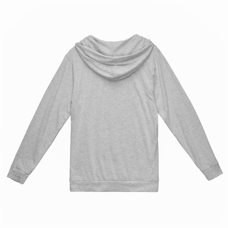 Florence Marine X Burgee Recover Hooded Long Sleeve T-shirt - Light Heather Grey back