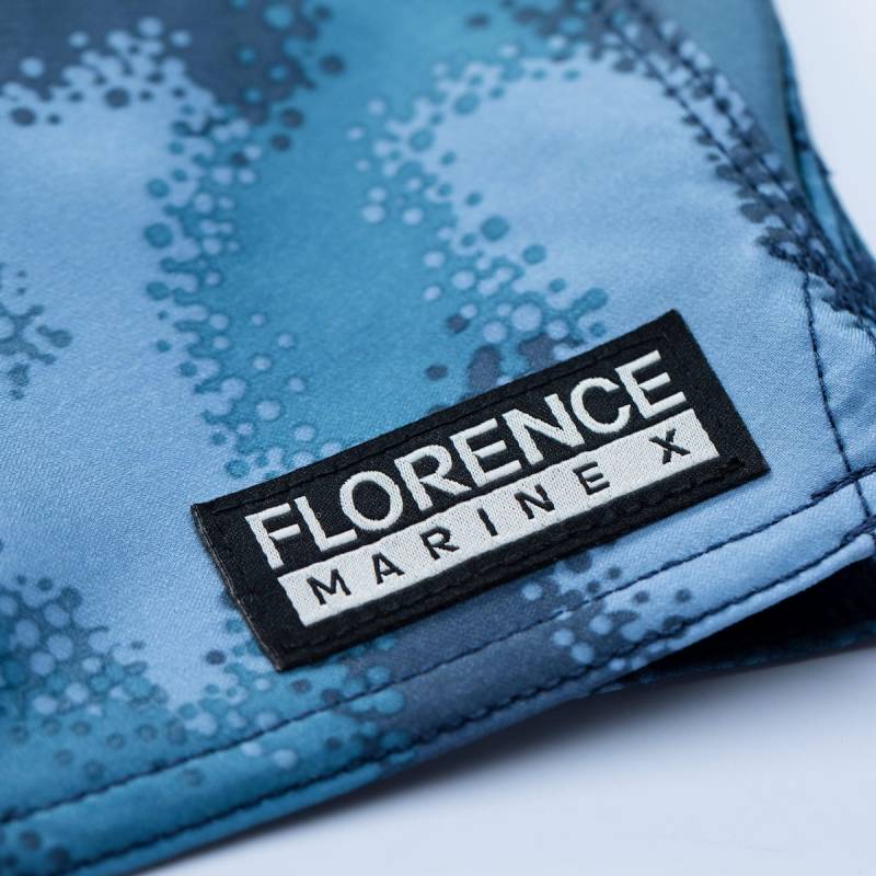 Florence Marine X Camo Boardshort - Water Camo brand tag