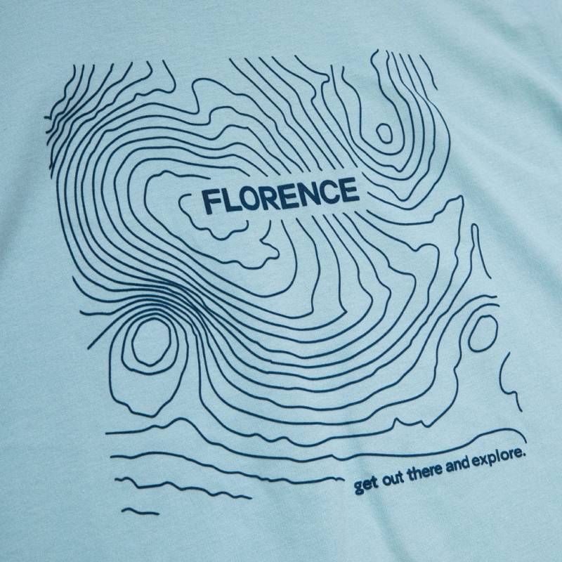 Florence Marine X Isobar Organic T-Shirt - Light Blue design