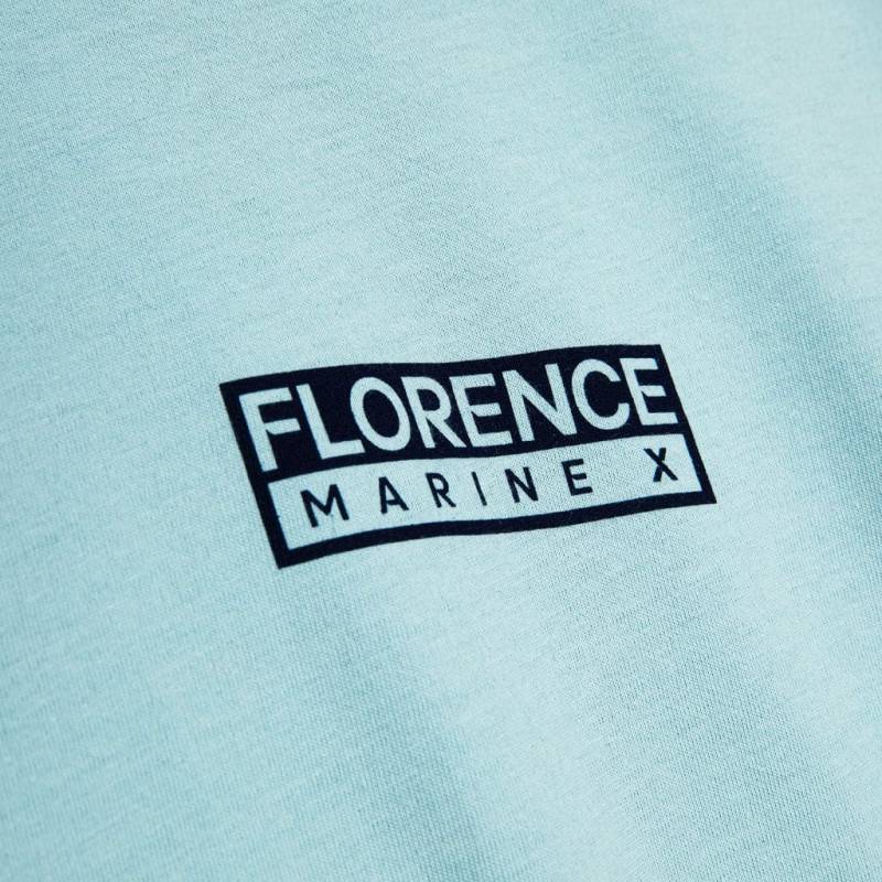 Florence Marine X Logo Organic T-Shirt - Light Blue 