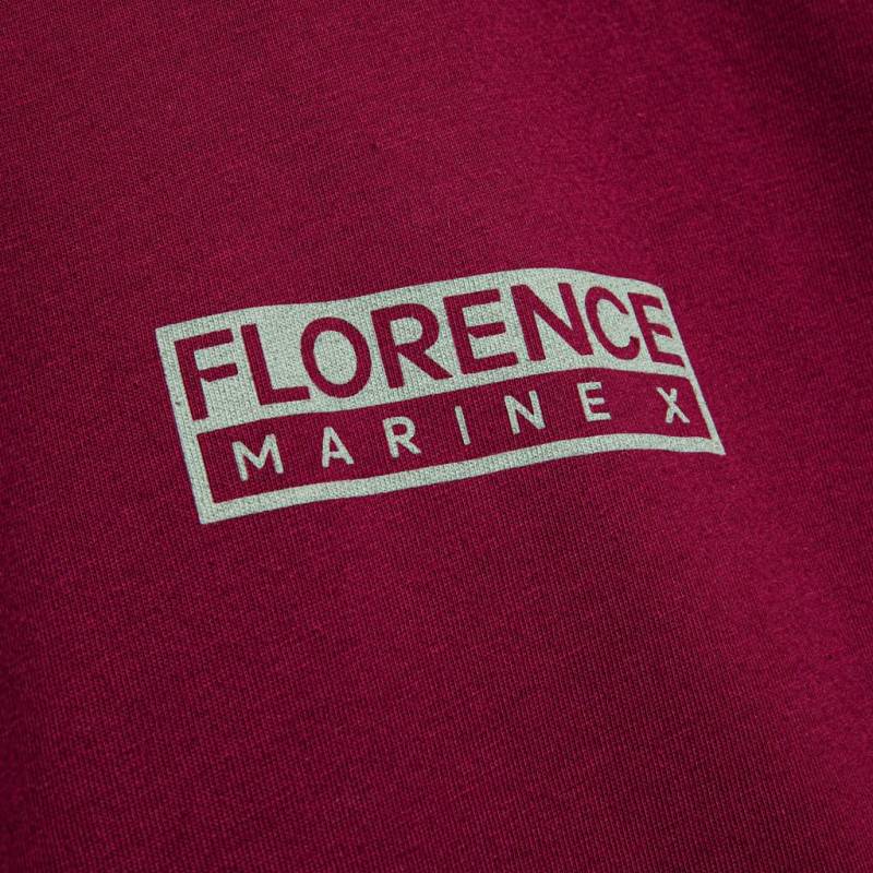 Florence Marine X Logo Organic T-Shirt - Maroon brand