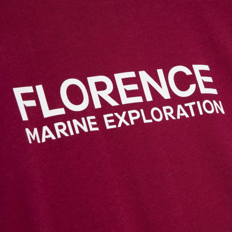 Florence Marine X Marine Exploration T-Shirt - Maroon design style