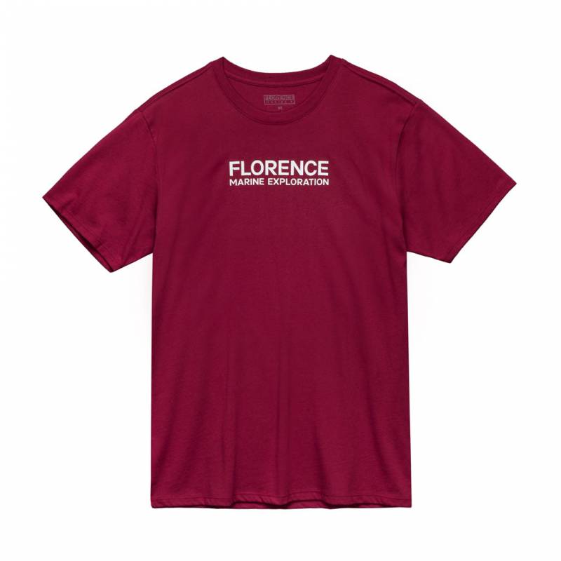 Florence Marine X Marine Exploration T-Shirt - Maroon front