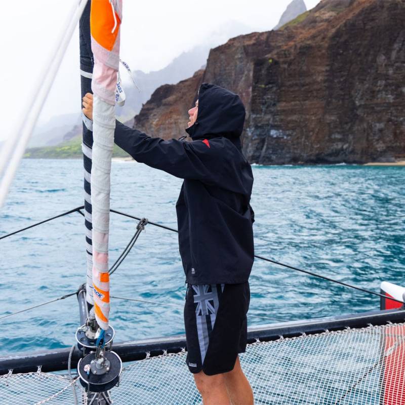 Florence Marine X Pro Hawaii Boardshort - Black on model sailing