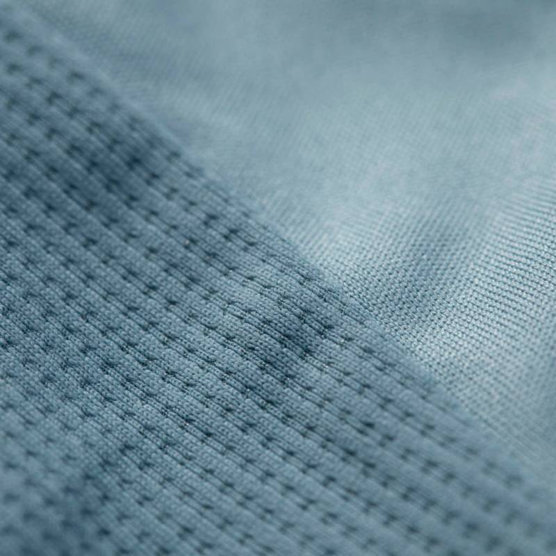 Florene Marine X Short Sleeve UPF Shirt - Steel Blue fabric