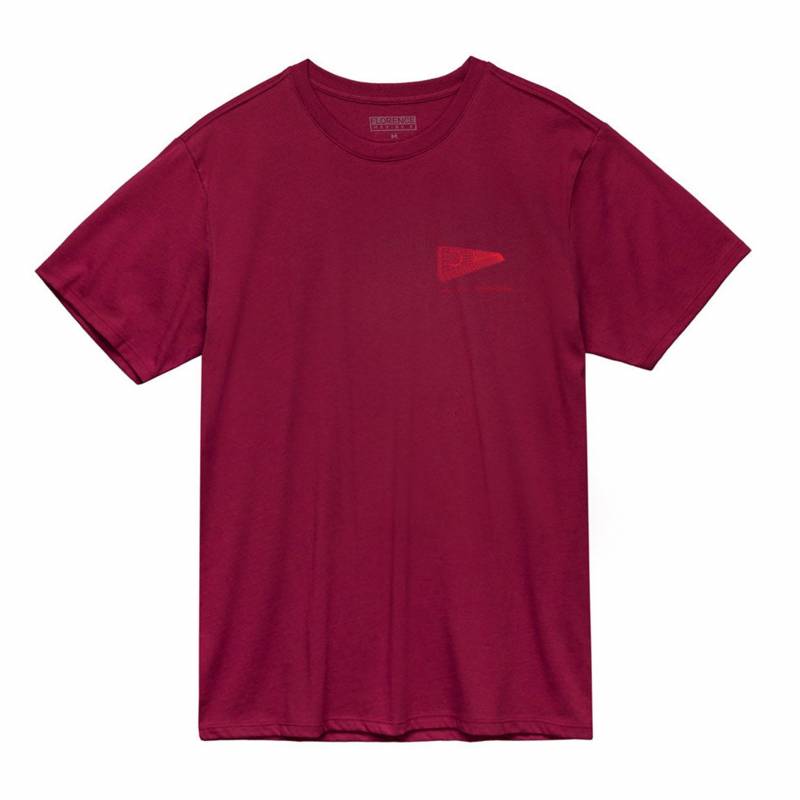 Florence Marine X Wireframe Organic T-Shirt - Maroon front