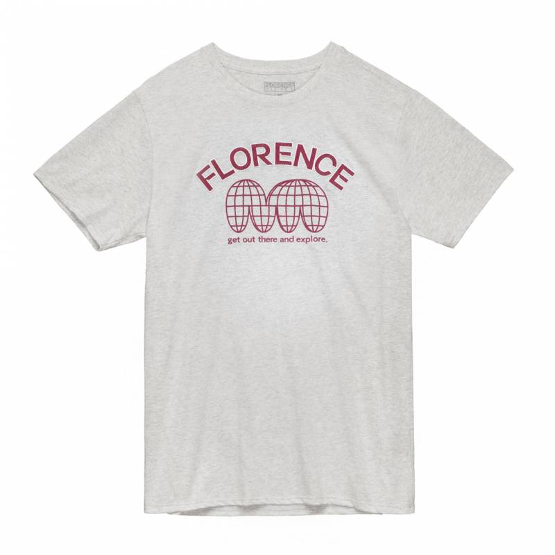 Florence Marine X Uni Recover T-Shirt - Light Heather Grey front