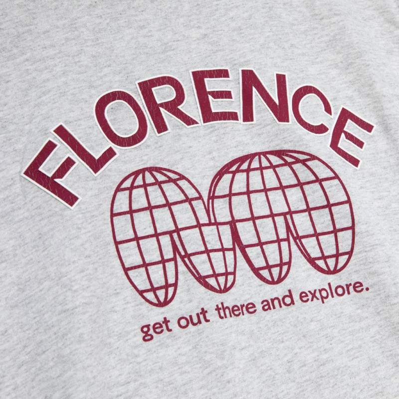 Florence Marine X Uni Recover T-Shirt - Light Heather Grey style print