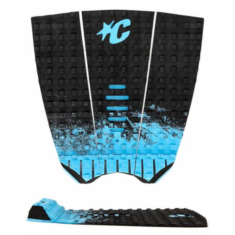 Creatures of Leisure Mick Fanning Surfboard Tail Pad - Black Fade Cyan