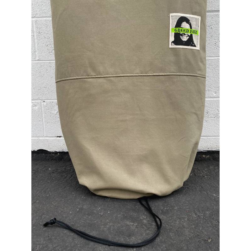 Green Fuz Army Log Board Bag closure 