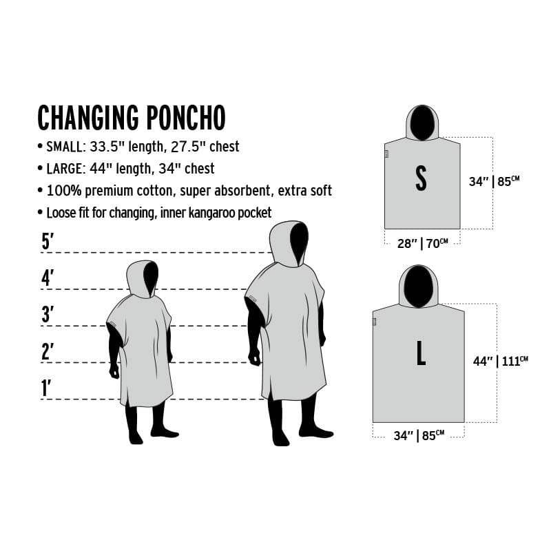 LEUS Poncho size chart