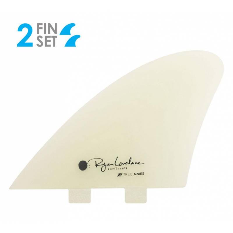True Ames Lovelace Keel Surfboard Fins - Clear (FCS)