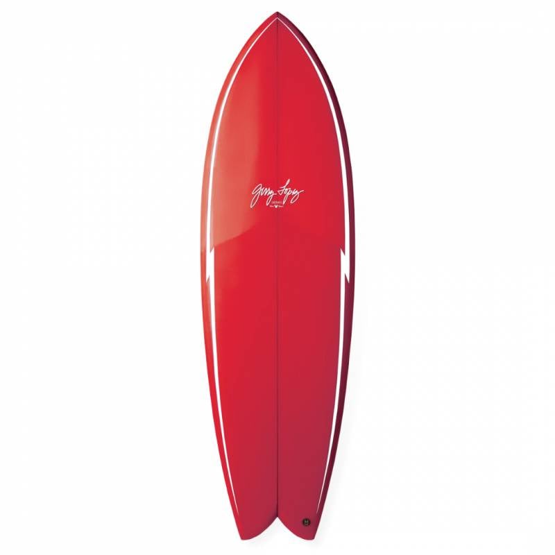 Gerry Lopez Something Fishy Surfboard - Red 6'0