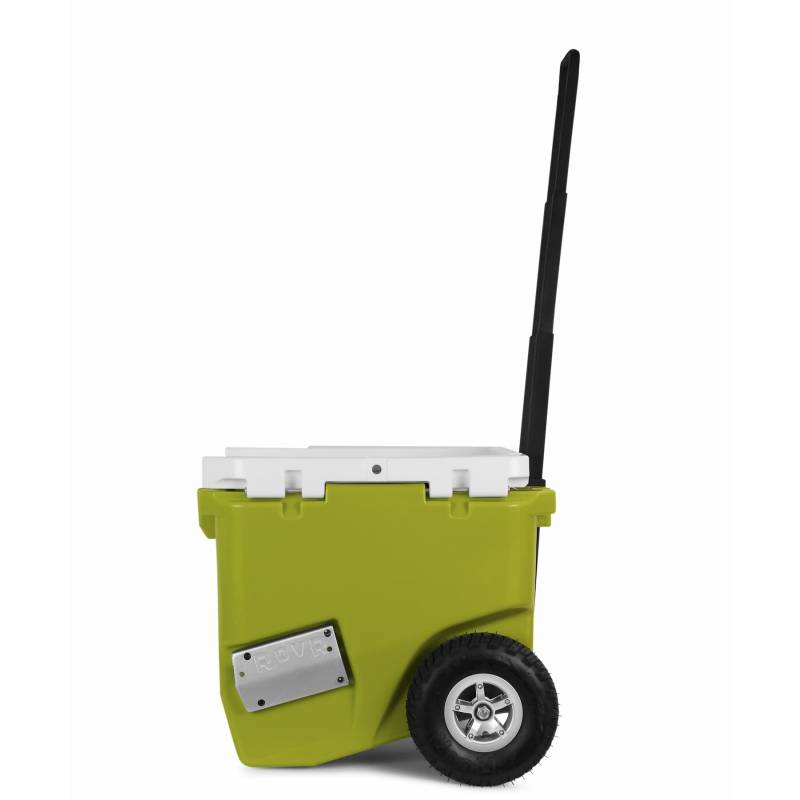 ROVR RollR 45 Cooler - Moss left side with handle extended