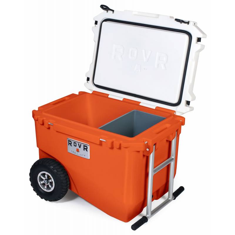 ROVR RollR 60 Cooler - Desert with open lid