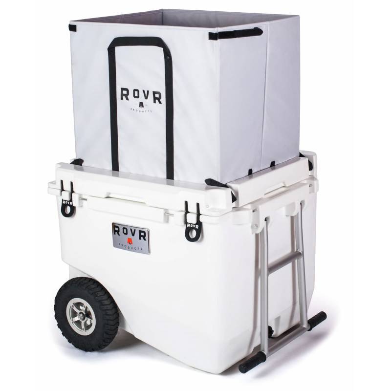 ROVR RollR 80 Cooler - Powder side front with bag