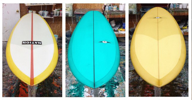 3 models of nation surfboards
